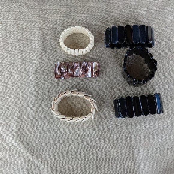 Lot of 6 Bracelets Bangles - Picture 1 of 1